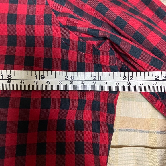 Lauren Ralph Lauren Red Black Checkered Button Down Large Crest Logo Size Large - Picture 8 of 12